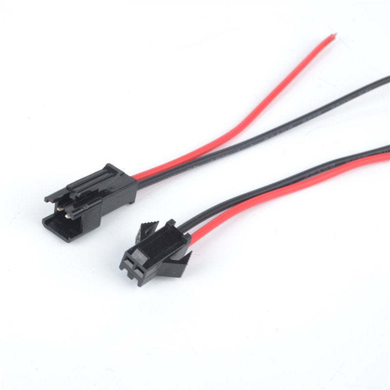 10Pairs JST SM  2.54MM Plug 24AWG Male To Female Wire Connector  Cable Pigtail 2Pin 3Pin 4Pin 5Pin Plug LED Connecting Line