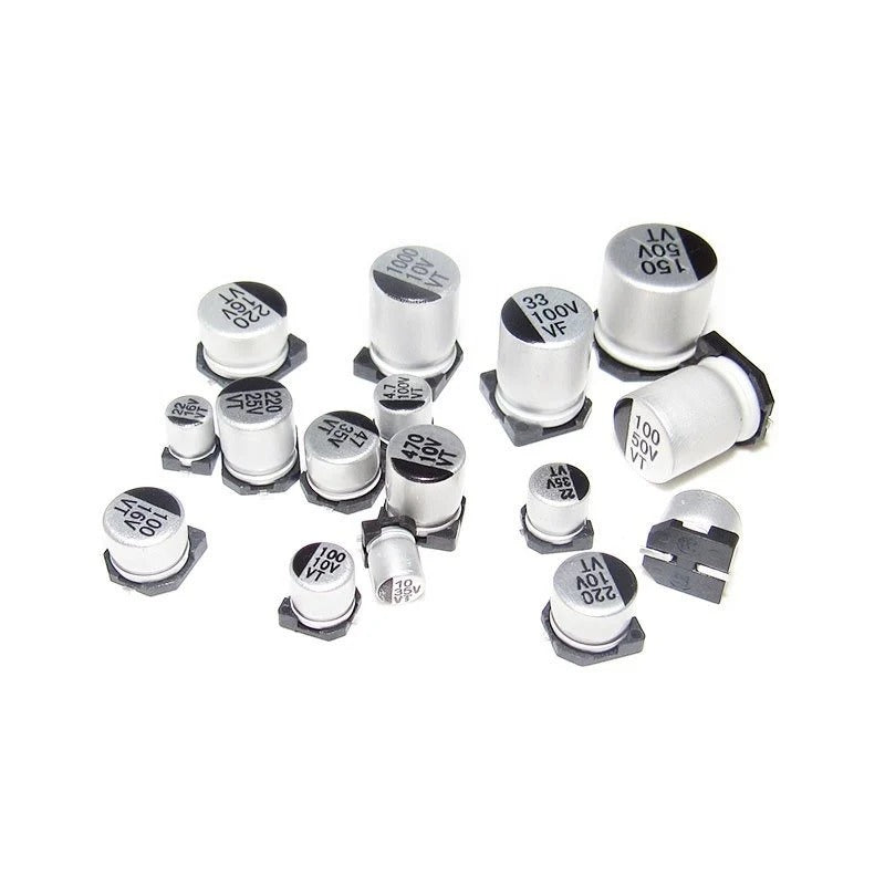 100Pcs SMD Capacitor 10V 16V 25V 35V 50V 10UF 22UF 33U 47UF 100UF Aluminum Electrolytic Capacitor