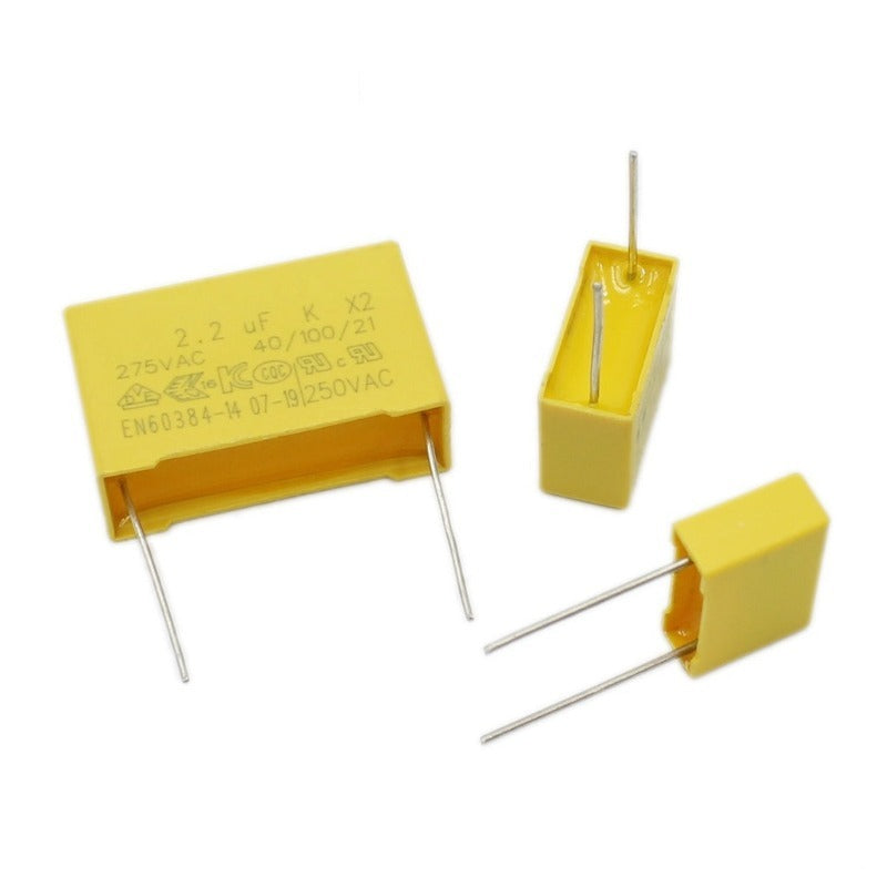 100Pcs X2 Safety Capacitors P10 275V 0.001UF 0.0022UF 0.0047UF 0.01UF 0.022UF 0.033UF 0.047UF 0.068UF 0.1UF Polypropylene Film Safety Capacitor P=10MM