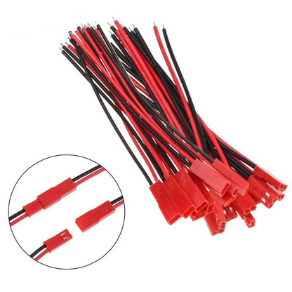 100mm 200mm 2 Pin JST Plug Connector Male+Female Plug Connector Cable Wire for RC Toys Battery LED Lamp