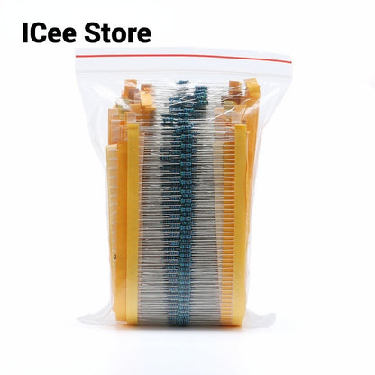 600Pcs 300Pcs 1/4W Metal Film Resistor Assorted Kit Set 1% 100R 1K 47K 10K 100K 4K7 Ohm