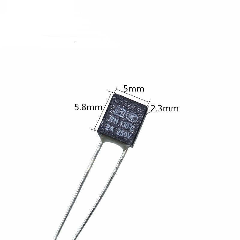 10Pcs RH115 120 125 130 135 140 145 150 Degree Thermal Fuse RH Temperature Fuse 2A 250V Fan Motor Thermal Fuse