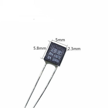 10Pcs RH115 120 125 130 135 140 145 150 Degree Thermal Fuse RH Temperature Fuse 2A 250V Fan Motor Thermal Fuse