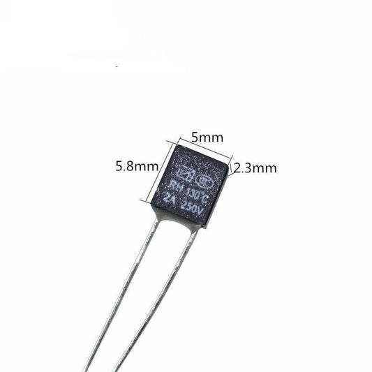 10Pcs RH115 120 125 130 135 140 145 150 Degree Thermal Fuse RH Temperature Fuse 2A 250V Fan Motor Thermal Fuse