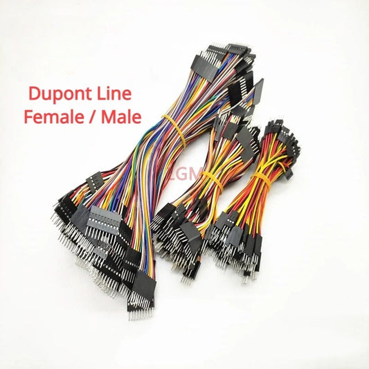 10Pcs 2.54MM Pitch Dupont Line Female / Male 2P 3 4 5 6 Pin Dupont Cable Connector Jumper Cable Wire 10cm/20cm