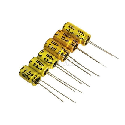 10Pcs Non Polar Capacitor NP 100V 1UF 1.5UF 2.2UF 3.3UF 4.7UF 5.6UF 6.8UF 10UF 12UF 22UF 100UF