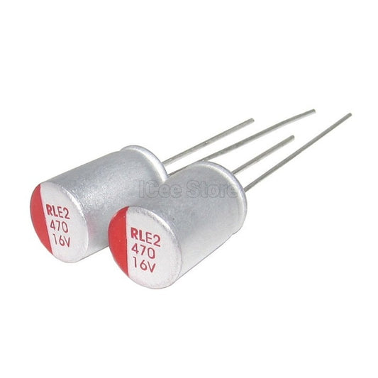 10Pcs Solid Electrolytic Capacitor Super Low ESR DIP 6.3V 10V 16V 25V 35V 100UF 220UF 470UF 1000UF