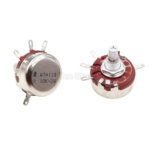 2Pcs WTH118 2W 1A Potentiometer 1K 2.2K 4.7K 10K 22K 47K 100K 470K 1M WTH118-2W