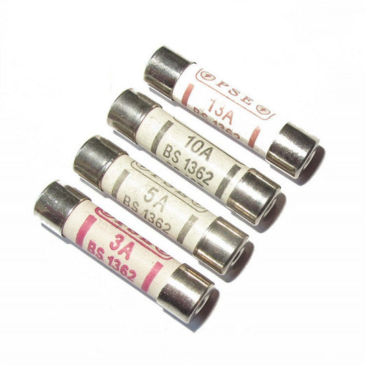 10Pcs BS1362 Fuses 6*25 British Fuses Filling Sand Riot Ceramic Fuse 6x25mm 3A 5A 10A 13A 15A 240V