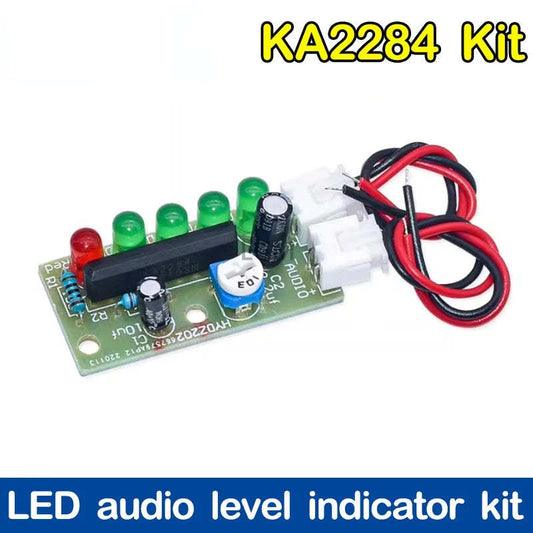 3.5-12V KA2284 Audio Level Indicator Module Suite Trousse Electronic Parts 5mm RED Green LED Level Indicating Board DIY Kits
