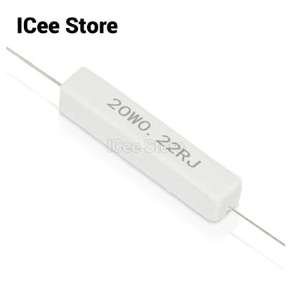 2Pcs 20W Cement Resistor SQP 0.1R-470R 1R 2R 2.2R 2.5R 3R 4R 5R 8R 10R 30R 33R 200R 470R Ohm