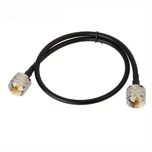UHF Male PL-259 To UHF Male PL-259 Low Loss Digital Coax UHF Jumper Cable 50cm RG58 for HAM & CB Radio,Antenna Analyzer,Dummy Load,SWR Meter