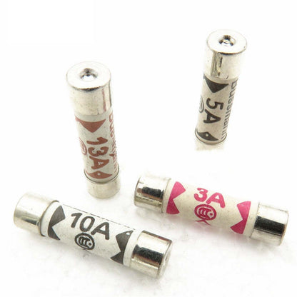 10Pcs BS1362 Fuses 6*25 British Fuses Filling Sand Riot Ceramic Fuse 6x25mm 3A 5A 10A 13A 15A 240V