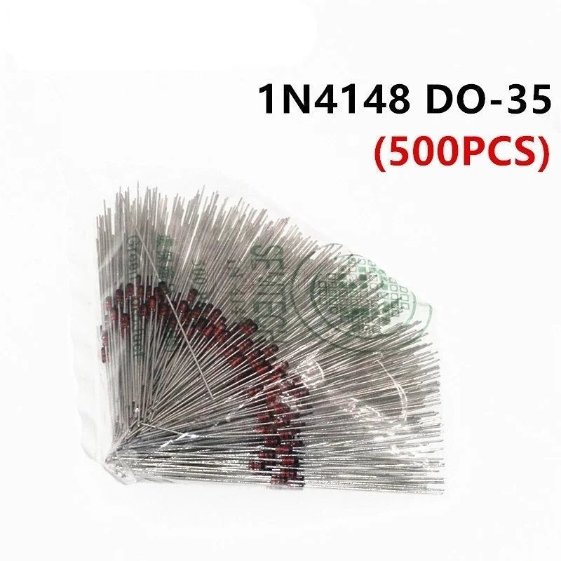 500Pcs 1N4148 IN4148 High-speed Switching Diodes DO-35 Glass Diode
