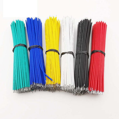 100Pcs 24AWG Breadboard Jumper Cable Wire Tin-Plated PCB Solder Cable Flexible Two Ends PVC Electronic Wire 5-20CM for Arduino