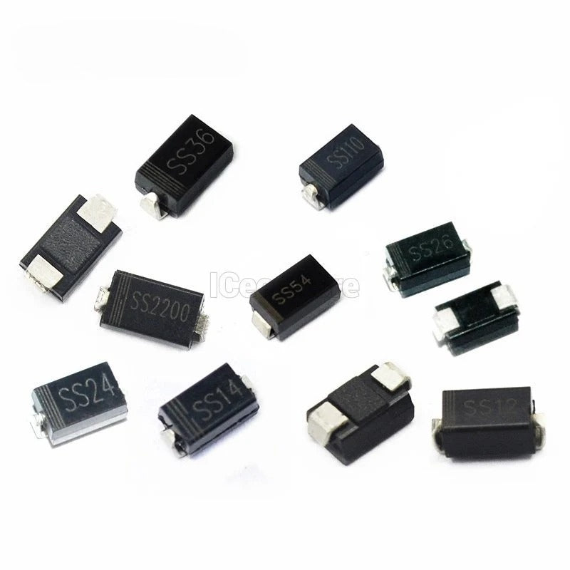 100Pcs Original SMD Diode SS14 SS24 SS210 SS34 SS36 SS54 1N5822 SMA