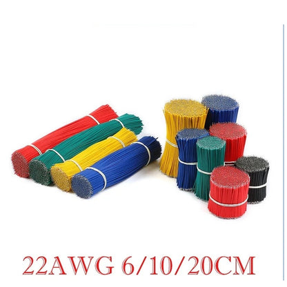 100/50Pcs Tin-Plated Breadboard PCB Solder Cable 22AWG 6 Color 6cm 10cm 20cm Fly Jumper Wire Cable Tin Conductor Wires 1007-22AWG Connector Wire