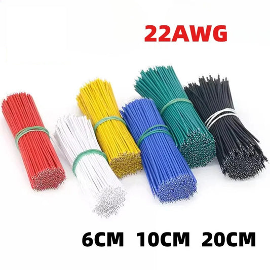 100/50Pcs Double head Tin-Plated PCB Bread board Jumper Cable Wire Connector Wire 22AWG 6cm 10cm 20cm Electronic  wire Conductor Wire