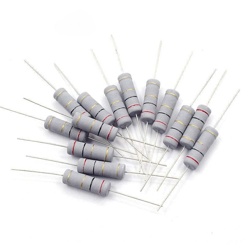 10Pcs 5W Carbon Film Resistor 5% 24Values 1R ~ 1M 2.2R 10R 22R 47R 51R 100R 150R 470R 1K 2K 4.7K 10K 47K 1 2.2 10 22 47 51 100 150 470 Ohm