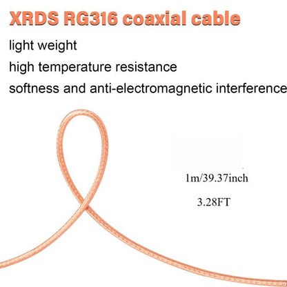 1M 3.28FT RF BNC Cables 50 Ohm BNC Male Cable RG316 Antenna Cable for Antenna Scanners Handheld Ham Radios Etc.