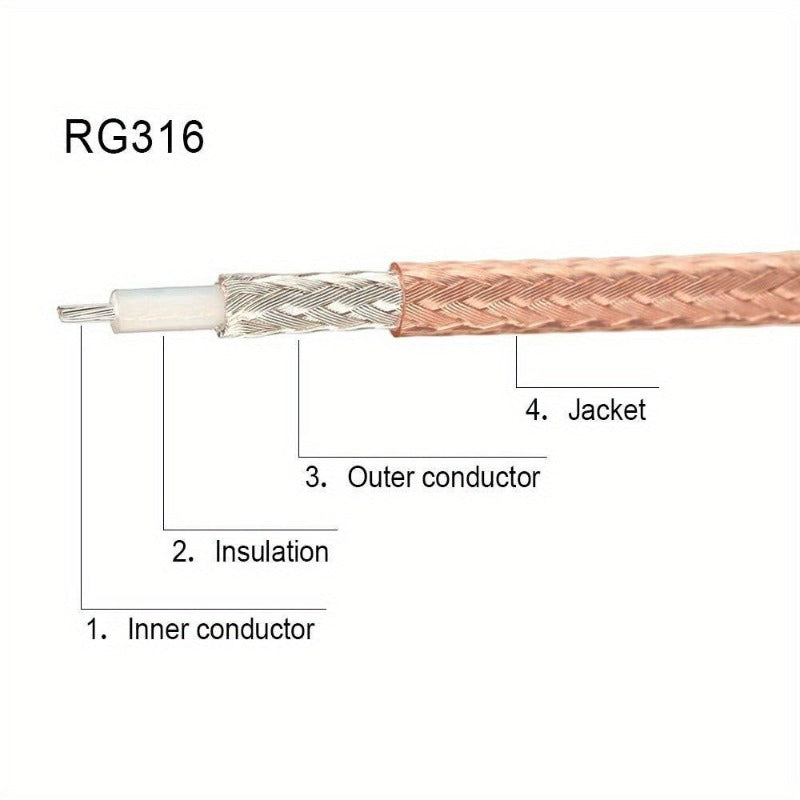 Antenna Cable Male To UHF SO-239 Female Connectors 15cm 6 Inch for Amplifier