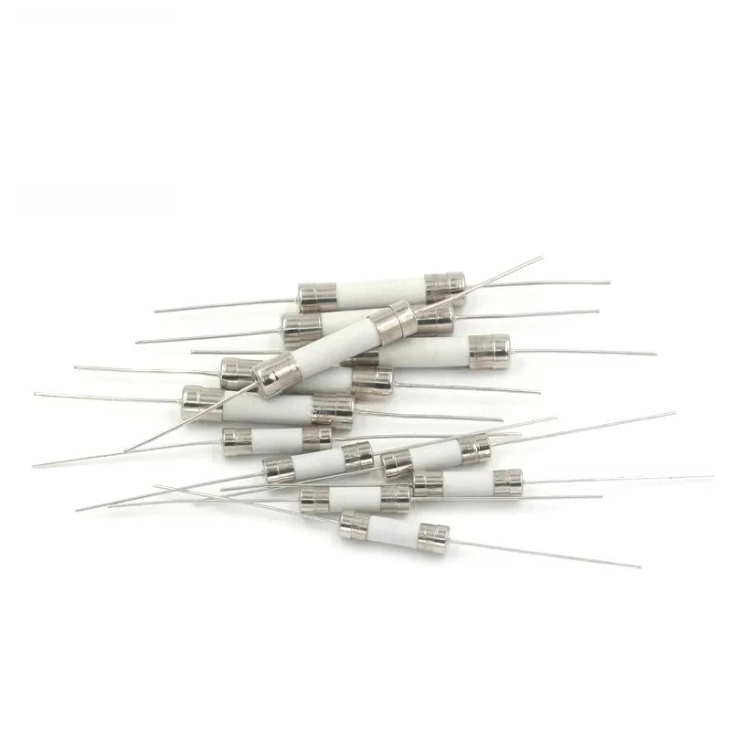 10PCS 5*20mm 6*30mm Ceramic Fuse With pin 1A 2A 3.15A 5A 6.3A 8A 10A 12A 15A 20A 25A 30A 250V Ceramic Fuse