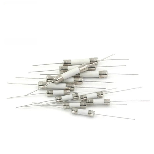 10PCS 5*20mm 6*30mm Ceramic Fuse With pin 1A 2A 3.15A 5A 6.3A 8A 10A 12A 15A 20A 25A 30A 250V Ceramic Fuse