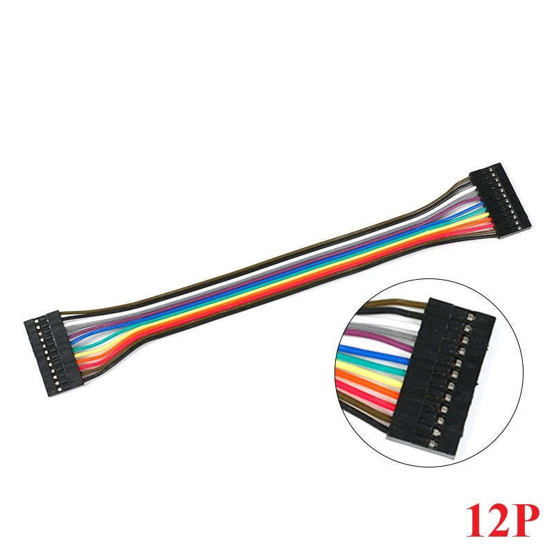 10Pcs Dupont Line 20cm 2.54mm Female To Female 2P/3P/5P/6P/7P/8P/9P/10P/12P Color Breadboard Cable Jump Wire Jumper for Arduino
