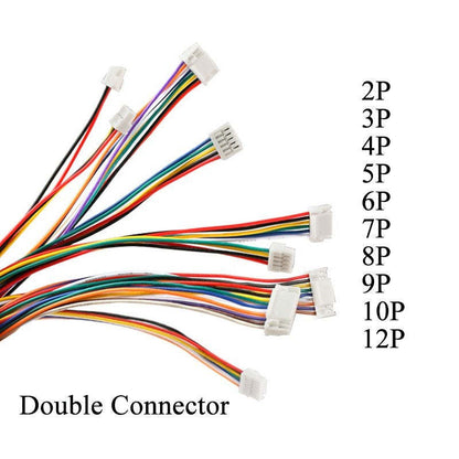 10Pcs 100MM  XH 1.25 28AWG  Wire Cable Connector DIY  JST 2/3/4/5/6/7/8/9/10 Pin Electronic Line Double Connect Terminal Plug