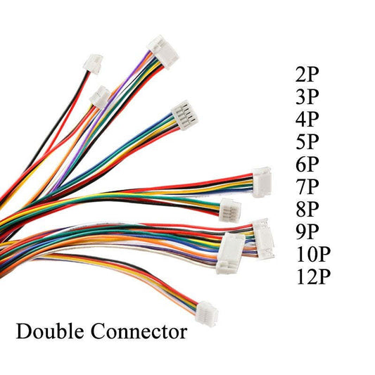 10Pcs 100MM  XH 1.25 28AWG  Wire Cable Connector DIY  JST 2/3/4/5/6/7/8/9/10 Pin Electronic Line Double Connect Terminal Plug
