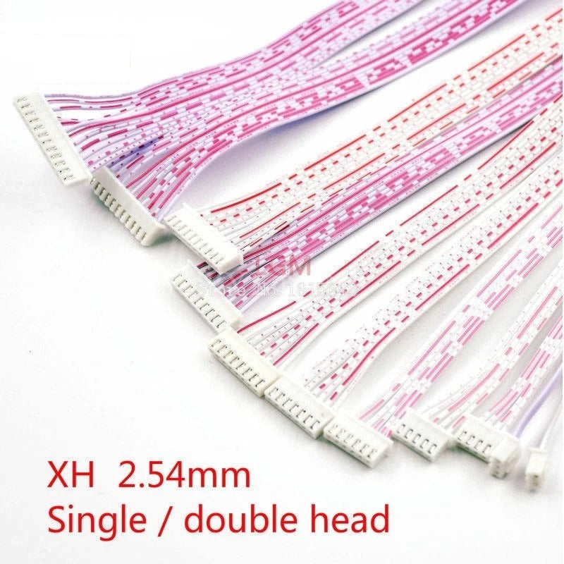 10Pcs  JST 2.54mm Pitch Connector Cable XH2.54 Plug Line Length 30/20/10CM Red and White 2P/3P/4P/5P/6P/7P/8P/9P/10P/11P/12P