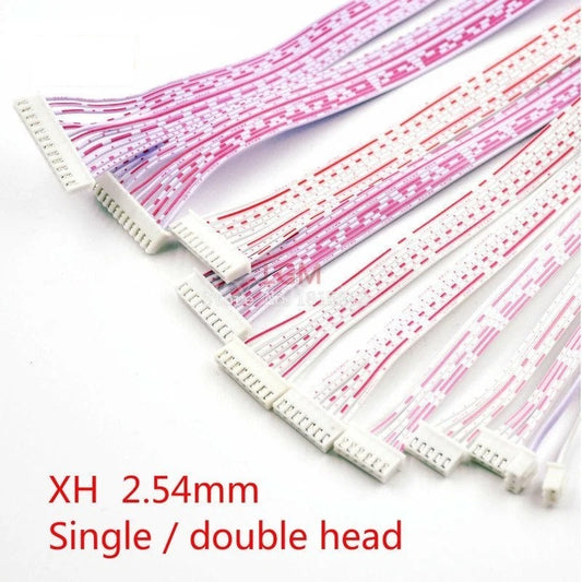 10Pcs  JST 2.54mm Pitch Connector Cable XH2.54 Plug Line Length 30/20/10CM Red and White 2P/3P/4P/5P/6P/7P/8P/9P/10P/11P/12P