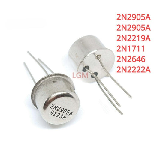 5Pcs Original TO-39 ST Transistor 2N2905A 2N2219A 2N1711 2N2646  2N2222A