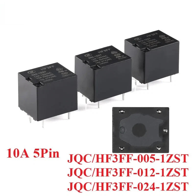 5Pcs Original Power Relay HF3FF 4Pin 5Pin 5V 12V 24V