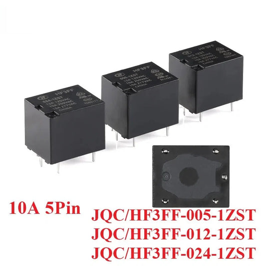 5Pcs Original Power Relay HF3FF 4Pin 5Pin 5V 12V 24V