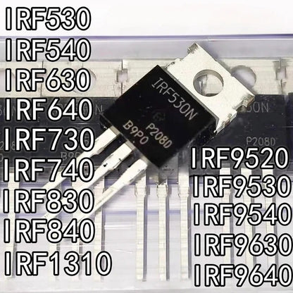 Original IRF530N IRF540N IRF630N IRF640N IRF730 IRF740 IRF830 IRF840 IRF9520 IRF9530 IRF9540 IRF9630 IRF9640 IRF1310 Transistor TO-220