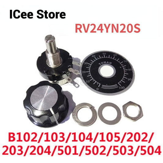 Potentiometer RV24YN20S B102 B202 B502 B103 B203 B503 B104 Ohm 1K 10K 20K 50K 100K 500K Ohm Potentiometer Adjustable Resistor