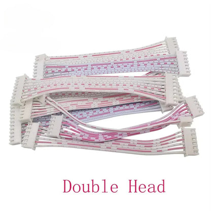 5Pcs XH2.54 Connector Cable Terminal Wire Pitch 2.54mm Single/Double Head Plug Line length 10/20CM Red and white Flat Cable 2P-12Pin