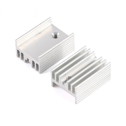 10Pcs 21*15*10mm Heatsink TO-220 Heat Sink for Transistor MOS Tube Radiator Cooler Cooling Fin Aluminum 21x15x10mm Metal Slotting Transistor PBC IC