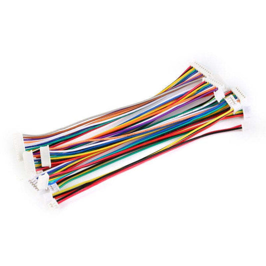 10Pcs 100MM  XH 1.25 28AWG  Wire Cable Connector DIY  JST 2/3/4/5/6/7/8/9/10 Pin Electronic Line Double Connect Terminal Plug
