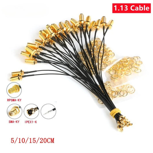 SMA Connector Cable Female To UFL/ U.FL/ IPX/IPEX,RF Coax Adapter Assembly Pigtail Cable 1.13MM RP-SMA-KY
