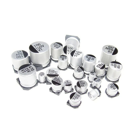 100Pcs SMD Capacitor 10V 16V 25V 35V 50V 10UF 22UF 33U 47UF 100UF Aluminum Electrolytic Capacitor