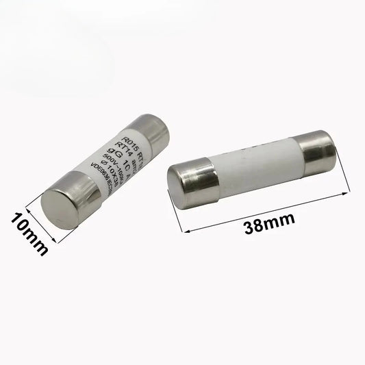 5Pcs Ceramic Fuse R015 Fuse 0.5A 500V 2A/3A/4A/5A/6A/8A/10A/16A/20A/25A/32A 10*38mm RT18 RO15 Ceramic Fuse