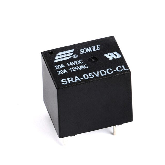 5Pcs Relays SRA-05VDC-CL 5V 12V 24V 20A 125VAC 5Pin T74 DC Power Relay