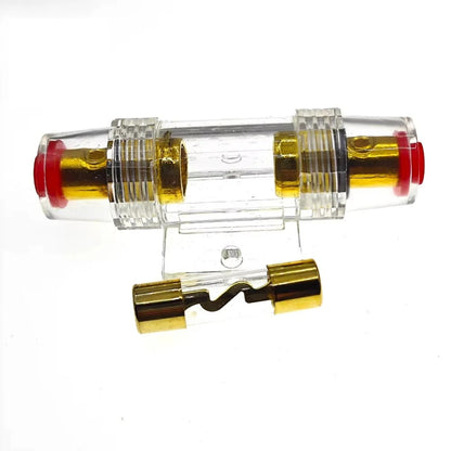 Auto Car Fuse Holder Block 10A/20A/30A/60A/80A/100A 10*38mm AGU Fuse Holder Audio In Line AMP Amplifier Gold Plated Fuse Holder