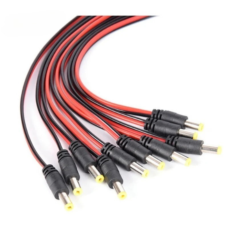 10pcs/Lot Male Female DC Power Connector 5V 12V 5.5x2.1mm Wire Cable Plug Adapter for TV Camera 5050 2835 LED Strip Tape Lights