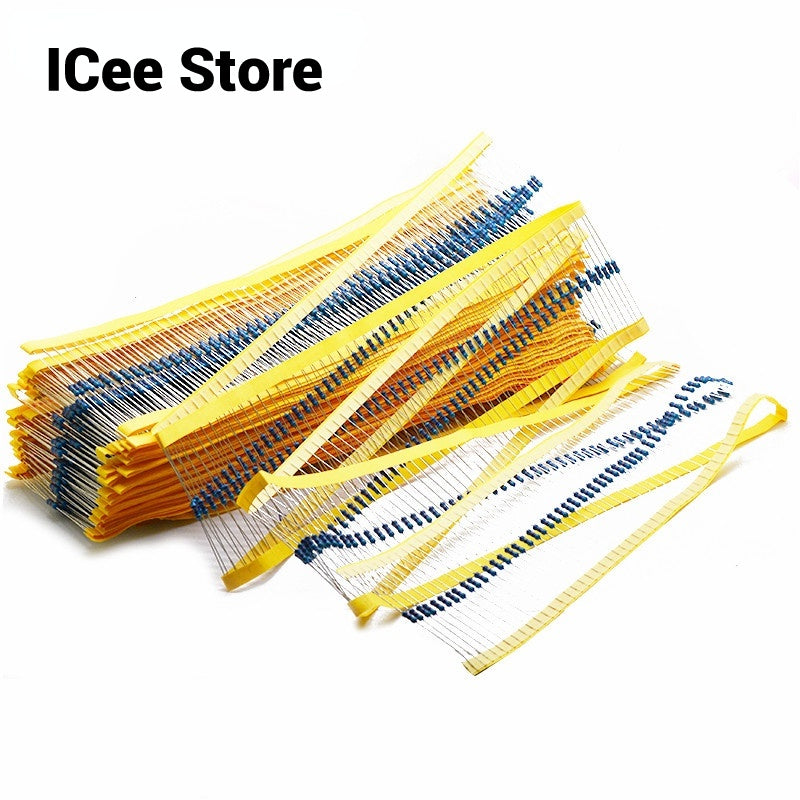 100pcs 1/4W Metal Film Resistor 1% 1R-1M 100R 220R 1K 1.5K 2.2K 4.7K 10K 22K 47K 100K 100 220 1K5 2K2 4K7 1M Ohm Resistance