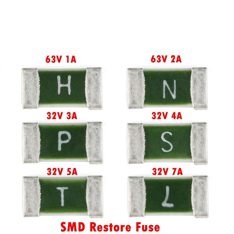 20Pcs One Time Positive Disconnect SMD Restore Fuse 1206 1A 2A 3A 4A 5A 7A