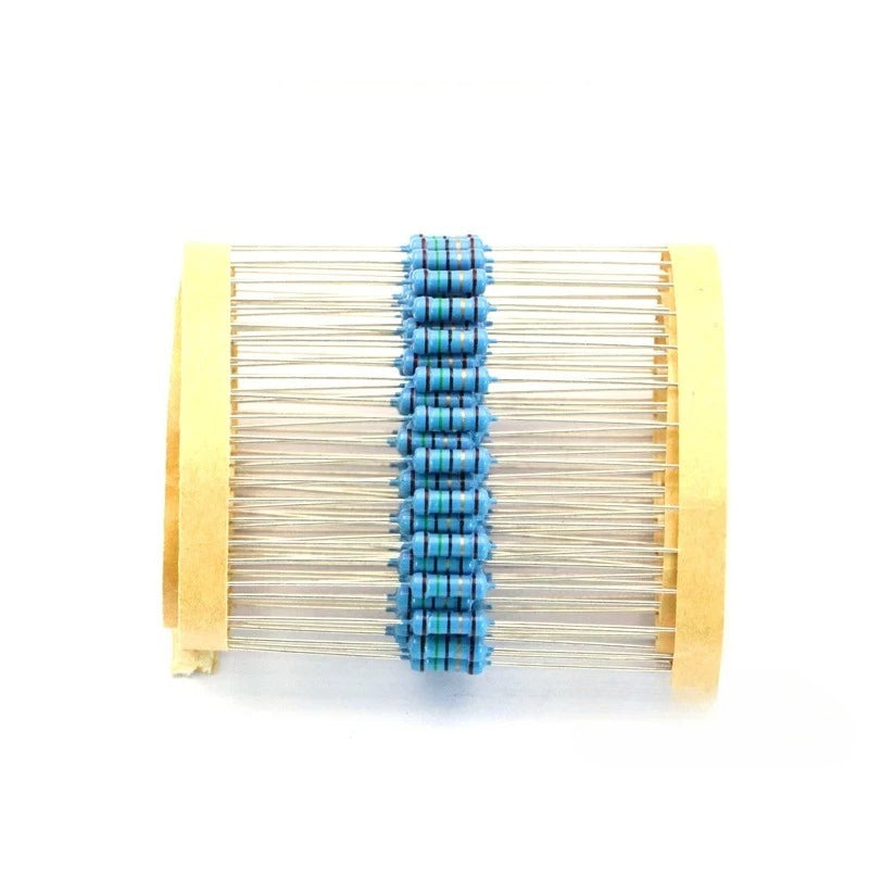 50Pcs 1/2W Metal Film Resistors 1% 24 Values 0.5R 10R 1K 4.7K 10K 1M