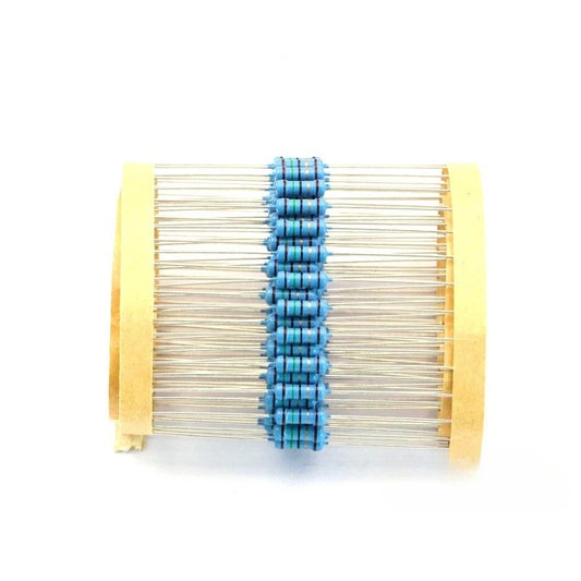 50Pcs 1/2W Metal Film Resistors 1% 24 Values 0.5R 10R 1K 4.7K 10K 1M